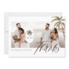 Modern Watercolor Palm Tree Monogram Wedding Photo