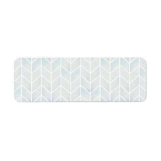 Modern watercolor pastel mint chevron pattern return address label