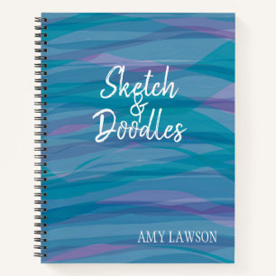 Modern Watercolor Pattern Personalised Notebook