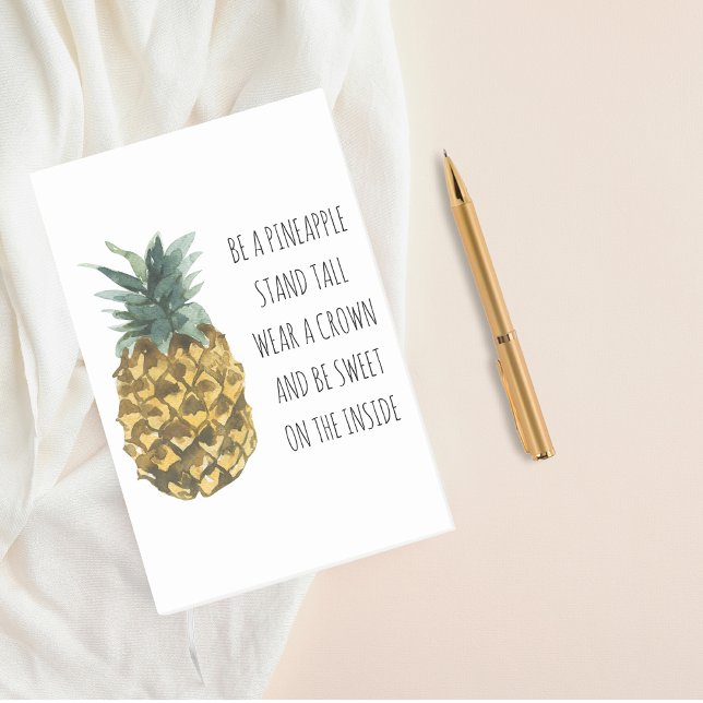 Modern Watercolor Pineapple & Positive Funny Quote Post-it Notes (Creator Uploaded)