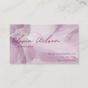 Modern Watercolor   pink Business Card