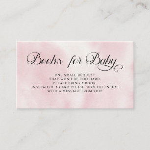 Modern Watercolor Pink Cloud Nine Baby Shower Enclosure Card