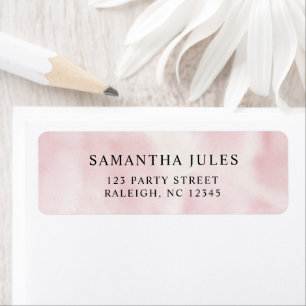 Modern Watercolor Pink  Cloud Nine Baby Shower Return Address Label
