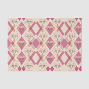 Modern watercolor pink yellow florals4 tissue paper