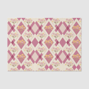 Modern watercolor pink yellow florals tissue paper