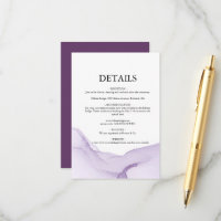 Modern Watercolor Purple Wedding