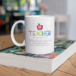 Modern Watercolor Rainbow Teacher Thank You  Coffee Mug<br><div class="desc">You're my hero, teacher. Perfect present for your favourite grade school teacher for Christmas, Back to School, Year End or Teacher Appreciation Day. Personalise with your own definition to create a unique, fun and thoughtful gift. Tell your child's teacher how much he or she has meant to both you and...</div>