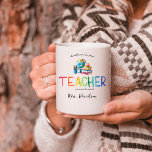 Modern Watercolor Rainbow Teacher Thank You   Coffee Mug<br><div class="desc">You're my hero, teacher. Perfect present for your favourite grade school teacher for Christmas, Back to School, Year End or Teacher Appreciation Day. Personalise with your own definition to create a unique, fun and thoughtful gift. Tell your child's teacher how much he or she has meant to both you and...</div>