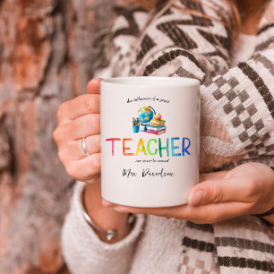 Modern Watercolor Rainbow Teacher Thank You   Coffee Mug