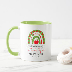 Modern Watercolor Rainbow Teacher Thank You Gift C Mug