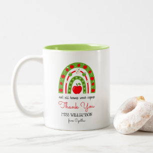 Modern Watercolor Rainbow Teacher Thank You Gift C Two-Tone Coffee Mug