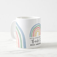 Modern watercolor rainbow teacher thank you gift