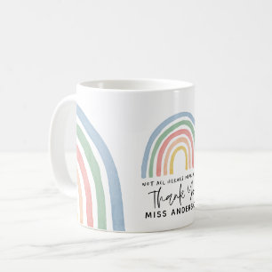 Modern watercolor rainbow teacher thank you gift coffee mug