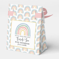 Modern watercolor rainbow teacher thank you gift