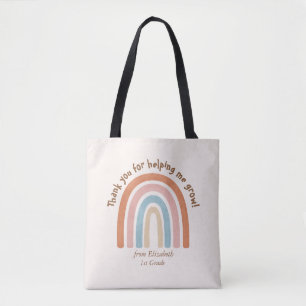 Modern Watercolor Rainbow Teacher Thank you - Tote Bag