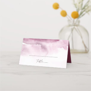 Modern Watercolor   Red Folded Wedding Place Card