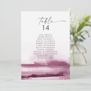 Modern Watercolor   Red Seating Chart Cards
