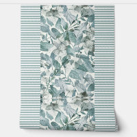 Modern watercolor sage green eucalyptus leaves