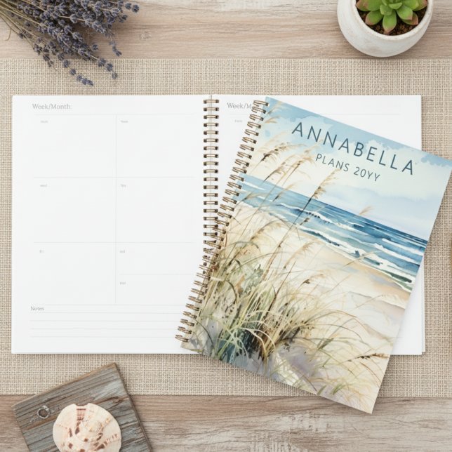 Modern Watercolor Seaside Beach Coastal Personal Planner (Creator Uploaded)