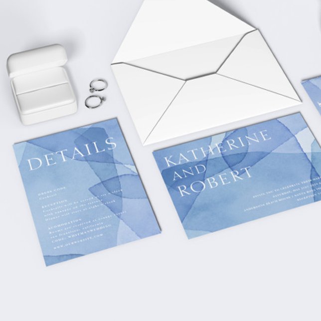 Modern Watercolor Shapes Wedding Details  Enclosure Card (Creator Uploaded)
