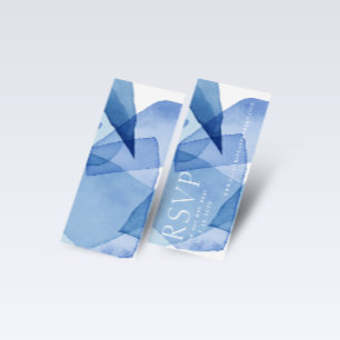 Modern Watercolor Shapes Wedding Website Card