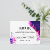 Modern Watercolor Smudges Thank You Postcards (Standing Front)
