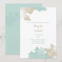 Modern Watercolor Splashes Wedding