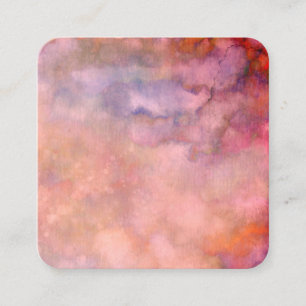 modern watercolor splatter abstract art custom square business card