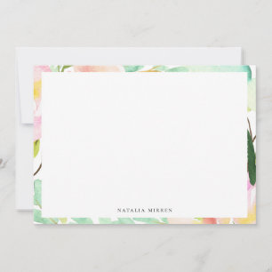 Modern Watercolor Summer Floral Frame Card