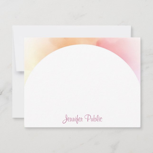 Modern Watercolor Template Calligraphy Script Chic (Front)