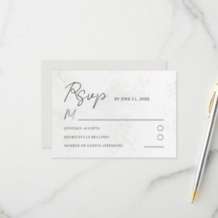 Modern Watercolor texture Wedding RSVP Card