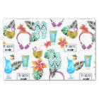 Modern Watercolor Tropical Beach Pattern