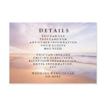 Modern Watercolor Tropical sun Wedding Information