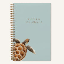 Modern Watercolor Turtle Personalised