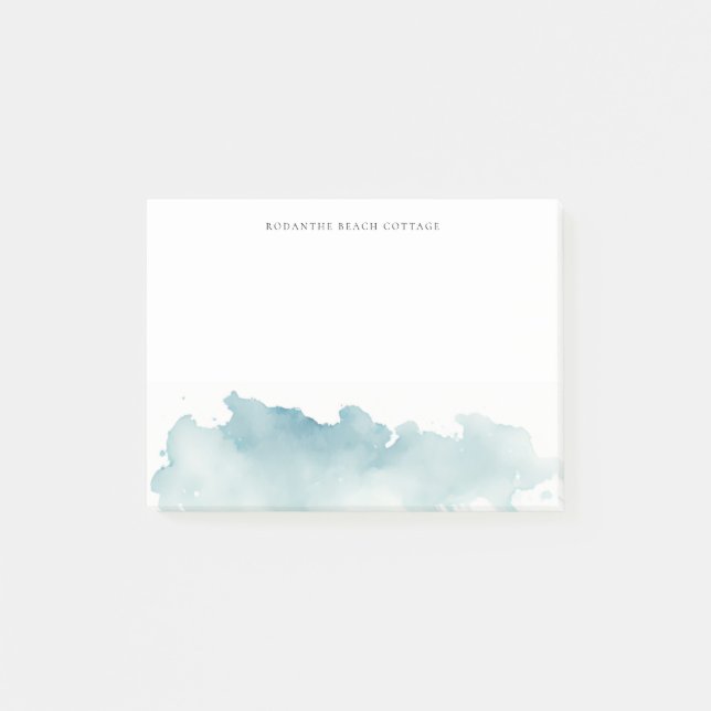 Modern Watercolor waves Notepad (Front)
