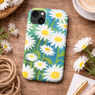 Modern Watercolor Wild Daisies iPhone 13 Case