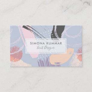 Modern Watercolors Brushstrokes Composition Business Card