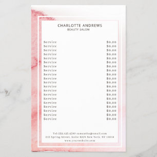 Modern Watercolour Abstrakt Weiß Rosa Flyer