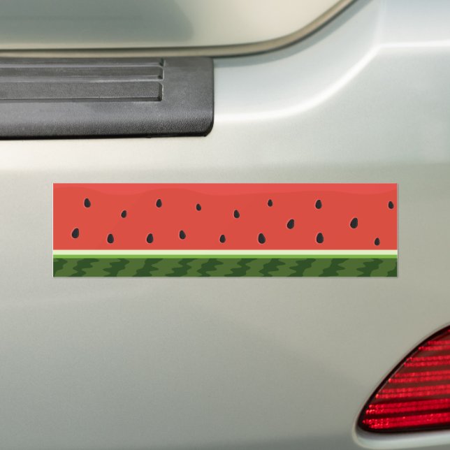 Modern Watermelon Bumper Sticker (On Car)