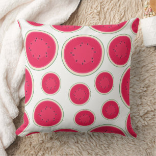 Modern Watermelon Cross-Section Pattern Cushion