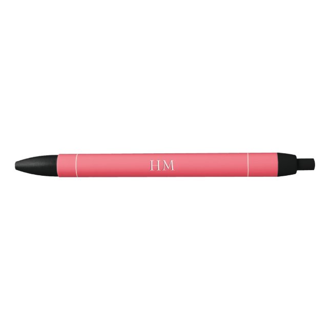 Modern Watermelon Pink Office School Teacher Mum Black Ink Pen (Front)