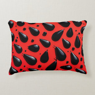 Modern Watermelon Seeds 🍉Minimal Summer Accent Decorative Cushion