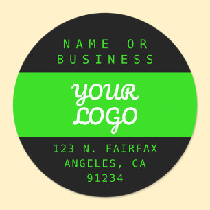 Modern Waterproof Logo & Text Black Bright Green