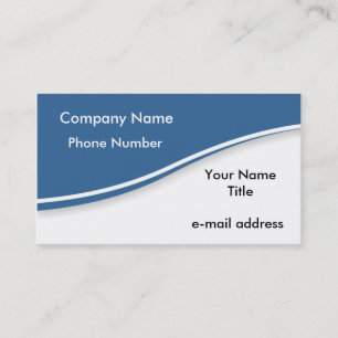 Modern Wave Cutout Navy Blue White Business Card