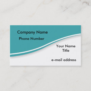 Modern Wave Cutout Turquoise Business Card