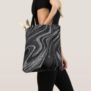 Modern Wave Glitter  Tote Bag