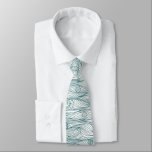 Modern waves ocean beach pattern vacation tie<br><div class="desc">This Modern waves ocean tie is the perfect statement for any event.</div>