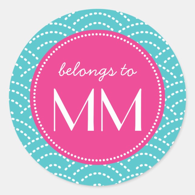 Modern Waves Pattern Personalised - DIY Tags (Front)
