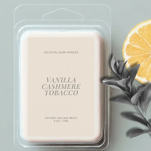 Modern wax melt minimal label