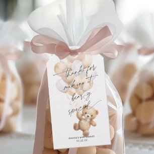 Modern We Can Bearly Wait Gender Neutral Shower Gift Tags